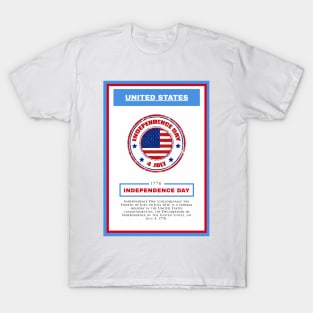 Independence Day - United States - For 4th of july - Print Design Poster - 1706205 T-Shirt